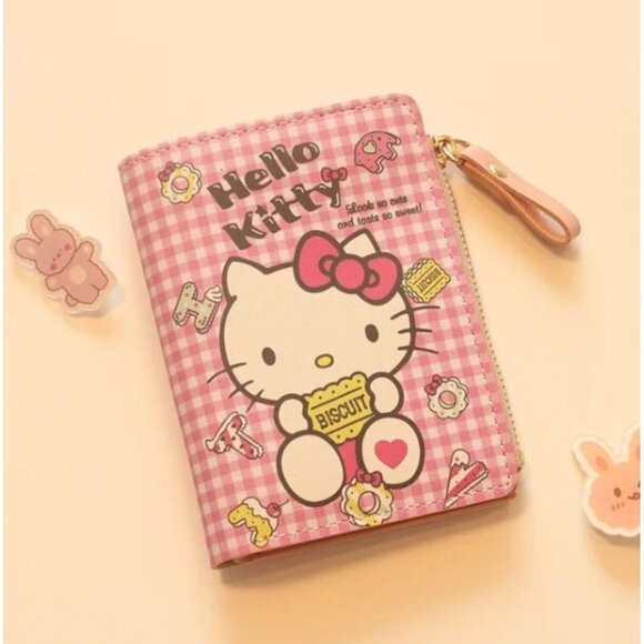 Hello Kitty Handbags - Hello Kitty Sweets Bi-Fold Wallet Wristlet – Adorable Coin, Cash & Card Organize
